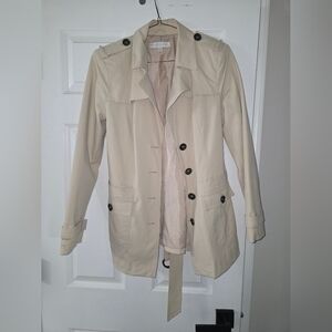 New York & Company Cream Trench Coat
